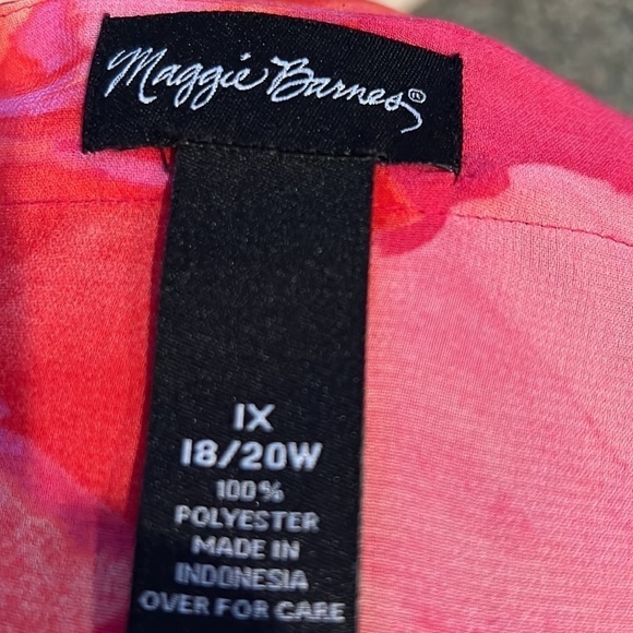 Maggie Barnes Beaded Asymmetrical Long Sleeve Blouse 1X - Picture 14 of 14